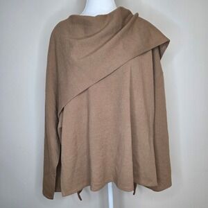 Zara Camel Brown Cowl Neck Sweater